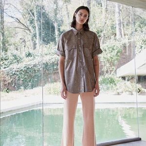 Nanushka Seymour oversized snake print shirt.